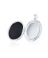 ფოტო #3 პროდუქტის Custom Engraved Holds Picture Simulated Black White Onyx Sitting Kitten Oval Cat Cameo Photo Locket Pendant Necklace For Women Teen Sterling Silver