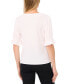 Фото #5 товара Women's Puff-Sleeve Button-Shoulder Knit Top