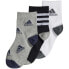 Фото #2 товара Adidas Graphic 3P Jr HN5736 socks
