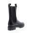 Miz Mooz Block M79203 Womens Black Leather Slip On Chelsea Boots 6