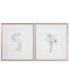 Фото #1 товара Botanical Sketches 2-Pc. Framed Print Wall Art Set