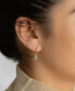 ფოტო #3 პროდუქტის 14K Gold-Plated Initial Pave Huggie Hoop Earrings
