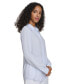 ფოტო #3 პროდუქტის Women's Solid Covered-Placket Long-Sleeve Blouse