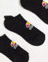 Фото #9 товара Ellesse 3 pack ankle socks in black