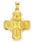 ფოტო #1 პროდუქტის 14k Gold Charm, Four-Way Medal