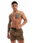 BOSS Swimwear Starfish swim shorts in brown