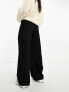 Фото #10 товара ASOS DESIGN Petite wide leg trouser in black