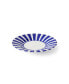 Blue Italian Steccato Bold Stripe Side Plates, Set of 4