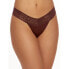 Фото #1 товара Hanky Panky 253260 Womens Logo To Go Low Rise Thong Underwear Hickory Size OS