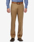Фото #1 товара Haggar Men Iron Free Premium Khaki Straight Fit Pant Flat Front Beige 32Wx34L