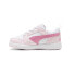 Фото #3 товара Puma Rebound V6 Lo Perforated Lace Up Toddler Girls Pink, White Sneakers Casual