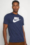 Фото #3 товара Sportswear Futura Swoosh Logo Tee T Shirt Unisex Baskılı Tişört Lacivert