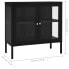 Sideboard ABDES Stahl und Glas Schwarz