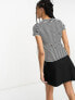 Фото #3 товара & Other Stories shrunken t-shirt in black and white stripe