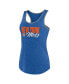 Фото #3 товара Women's Heather Royal New York Mets Fuel Racerback Tank Top