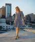 ფოტო #4 პროდუქტის Print Knee Length Elbow Sleeve Dress