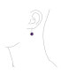 ფოტო #3 პროდუქტის Set of Three Black Onyx Pink Coral Purple Amethyst Bead Ball Dangle French Fish Hook Wire Earrings For Women Teen .925 Sterling Silver