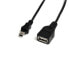 Фото #1 товара StarTech.com 1 ft Mini USB 2.0 Cable - USB A to Mini B F/M - 0.3 m - USB A - Mini-USB B - Male/Female - 480 Mbit/s - Black