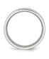 Stainless Steel Polished Satin Center 8mm Grooved Band Ring