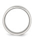 Stainless Steel Polished Satin Center 8mm Grooved Band Ring Серебристый, 10.5 - фото #3