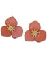ფოტო #1 პროდუქტის Gold-Tone Pavé Color Flower Button Earrings