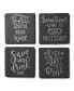 Фото #1 товара 4 X 4" Wine is Necessary Slate Coasters Square Set, 4 Piece