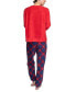 ფოტო #2 პროდუქტის Women's Plus Size 2-Pc. Stretch Fleece Pajamas Set