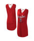 Women's Red Boston Red Sox Game Time Slub Beach V-Neck Cover-Up Dress