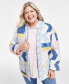 Plus Size Cotton Quilted Open-Front Jacket, Created for Macy's