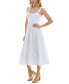 ფოტო #7 პროდუქტის Women's Tied Ruffle Fit & Flare Midi Dress