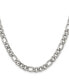 Stainless Steel Polished 6.75mm Figaro Chain Necklace