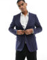 Фото #1 товара French Connection linen formal suit jacket in blue