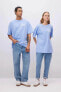 Kadın T-Shirt Mavi C3791AX/BE553
