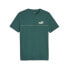 Фото #1 товара Puma Essentials Minimal Gold Logo Crew Neck Short Sleeve T-Shirt Mens Green Casu