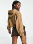 Vans Varsity oversized fleece in brown Exclusive at ASOS XL - фото #3