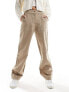 Vero Moda contrast stitch chino trousers in beige