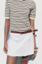 Wrap skort with belt