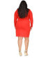 ფოტო #3 პროდუქტის Plus Size Rhinestone-Mini Dress