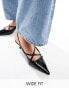 Фото #1 товара ASOS DESIGN Wide Fit Scottie buckle detail kitten heeled shoes in black