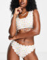 Фото #3 товара Daisy Street bikini bottoms with scallop edge in shell print