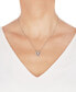 Фото #2 товара Macy's diamond Double Heart Pendant Necklace (1/4 ct. t.w.) in Sterling Silver, 16"+ 2" extender