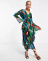 Never Fully Dressed ruffle midaxi dress in abstract print