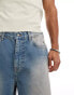 Фото #3 товара ASOS DESIGN loose fit jeans in with knee rips in tinted wash