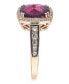 Creme Brulee® Raspberry Rhodolite (2-1/3 ct. t.w.) & Diamond (3/8 ct. t.w.) Ring in 14k Rose Gold