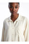 Фото #3 товара LCW Düz Oversize Keten Karışımlı Kadın Gömlek