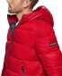 ფოტო #6 პროდუქტის Men's High Shine Hooded Puffer Jacket