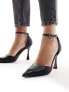 River Island court heel with embossed toe detail in black 40 - фото #1