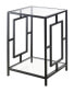 15.75" Town Square Metal End Table with Shelf