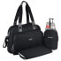 Baby an Bord - Wickeltasche - Urban Classic Black Bag - 2 Fcher mit breiter Reiverschlussffnung - 7 Fcher - Lunchbag - Teppich an der