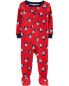 Toddler 1-Piece Mickey Mouse 100% Snug Fit Cotton Footie Pajamas 4T